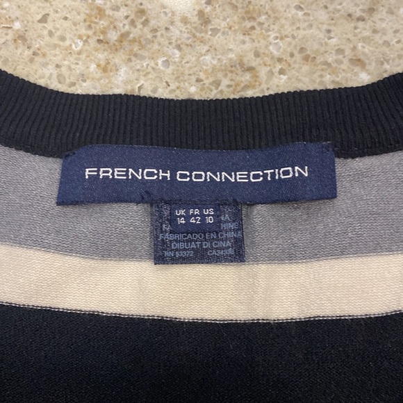 French Connection Bambi Jag Striped Sweater Dress, Size 10 - Picture 6 of 8
